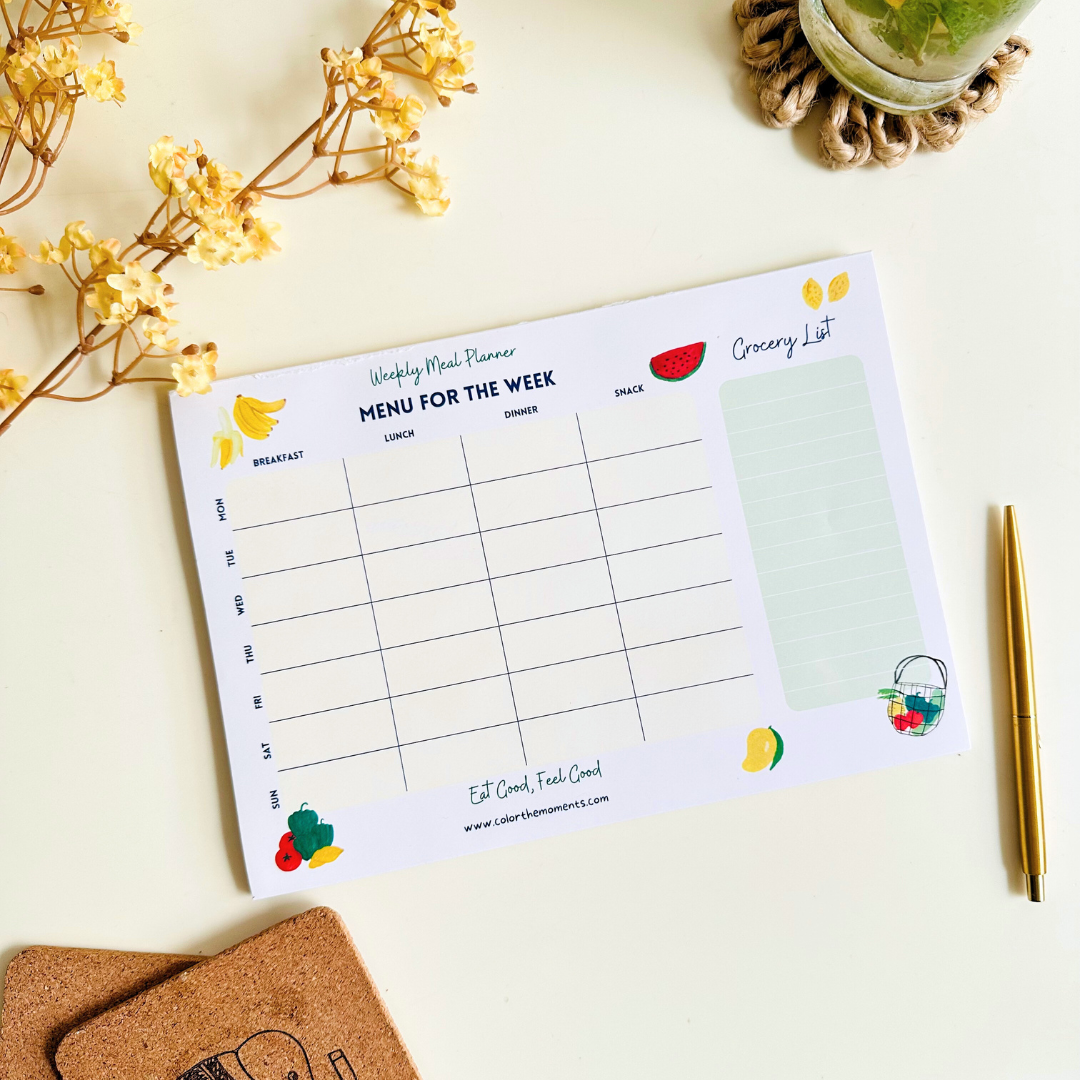 Color the moments Weekly Meal Planner Cover image