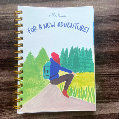 Travel Journal with cover: It's time for a new adventure