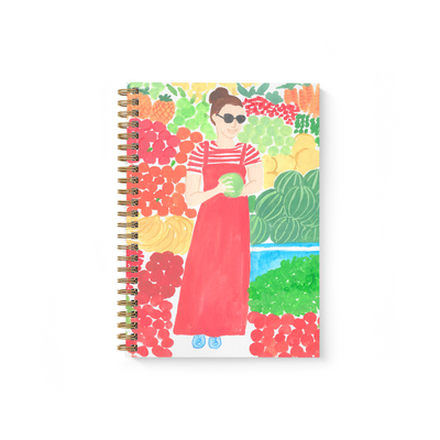 Summer fruits spiral notebook