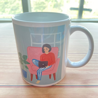 Dreams into Plans colorful, ceramic coffee mug