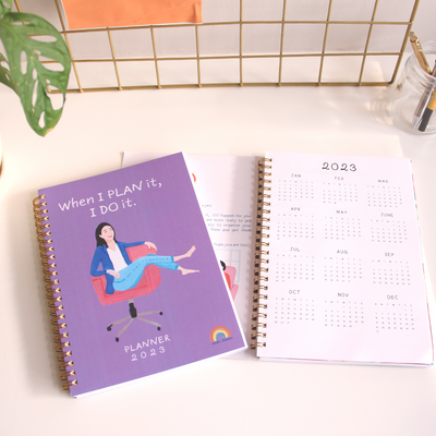 Color the Moments 2023 Planner with the 2023 year calendar.