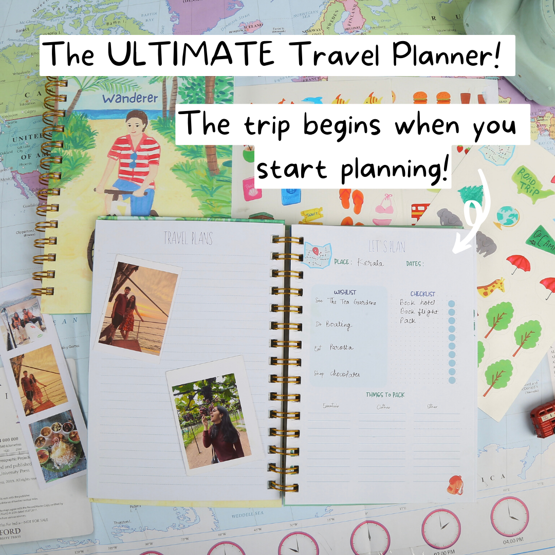 The ultimate travel planner! The trip begins when you start planning! Inside the travel planner: travel plans and let's plan sections