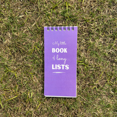 My little book of long lists notepad
