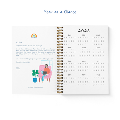 Inside the 2023 Planner: Year at a glance