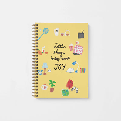 Little things bring most joy spiral notebook